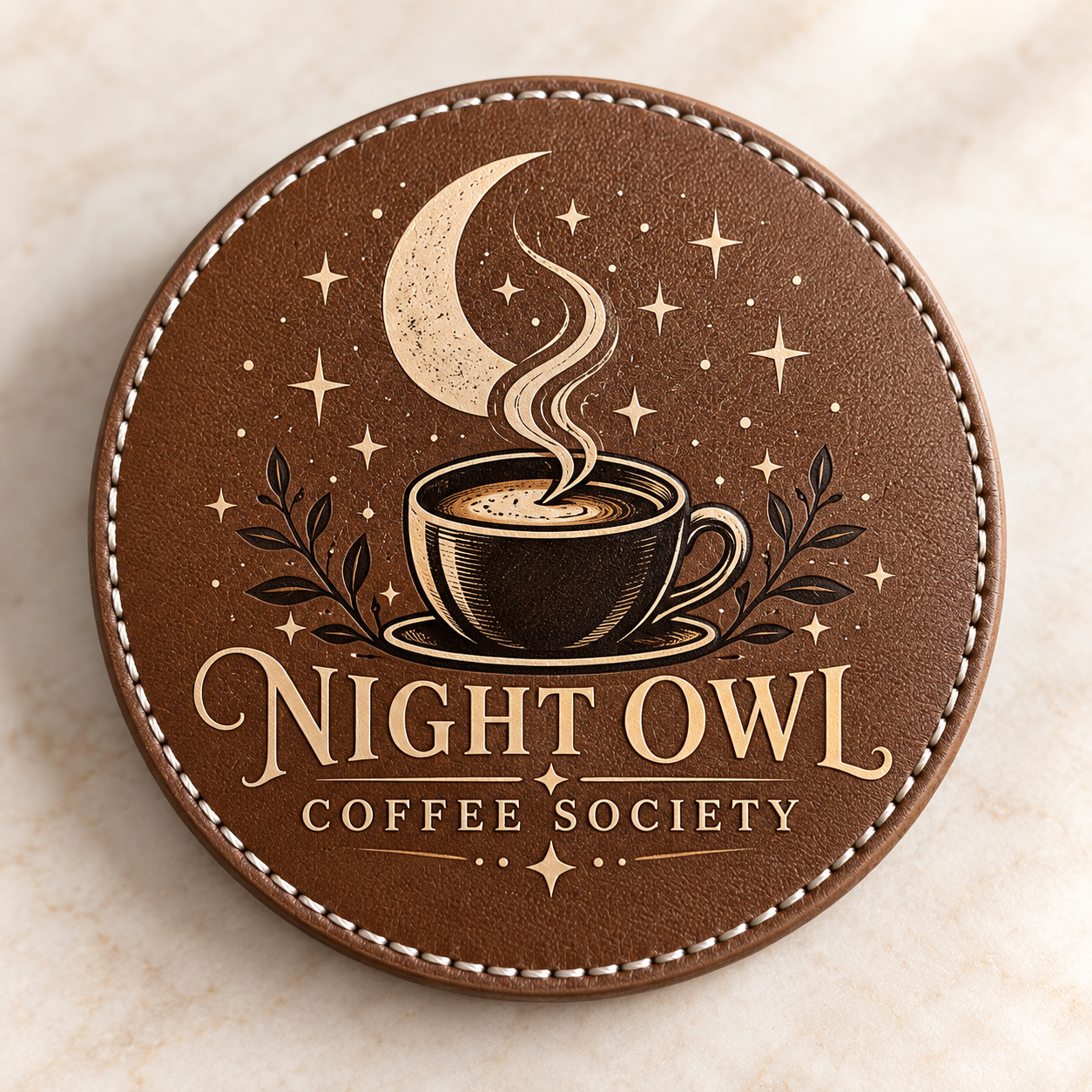 Night Owl Coffee Society Coaster Set of 4