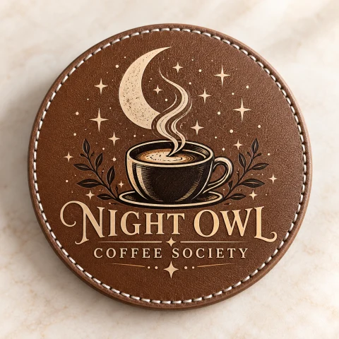 Night Owl Coffee Society Coaster Set of 4 — Photo 2