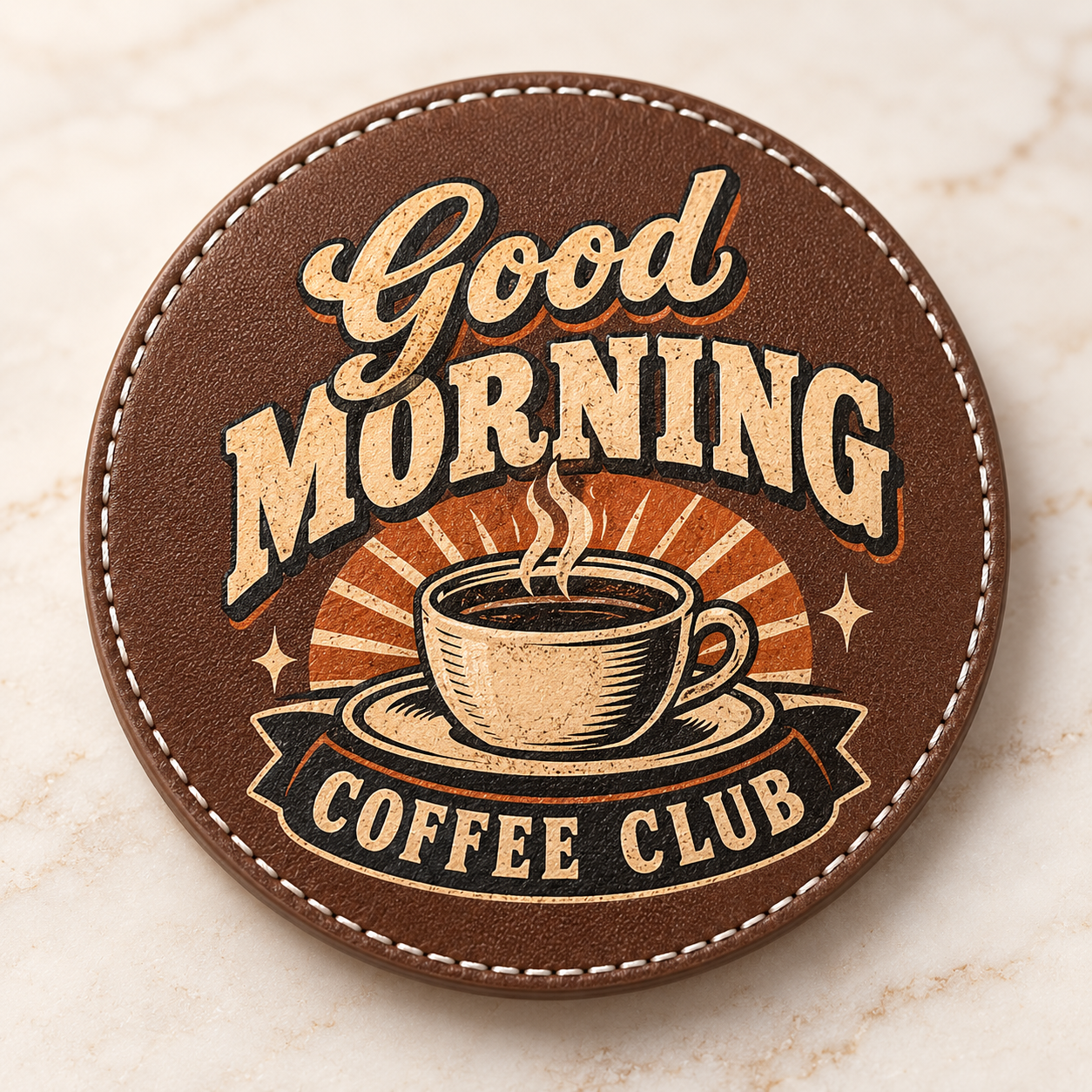 Good Morning Coffee Club Coaster Set of 4