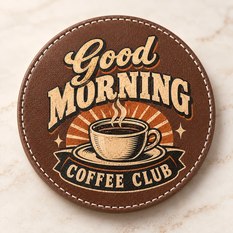 Good Morning Coffee Club Coaster Set of 4