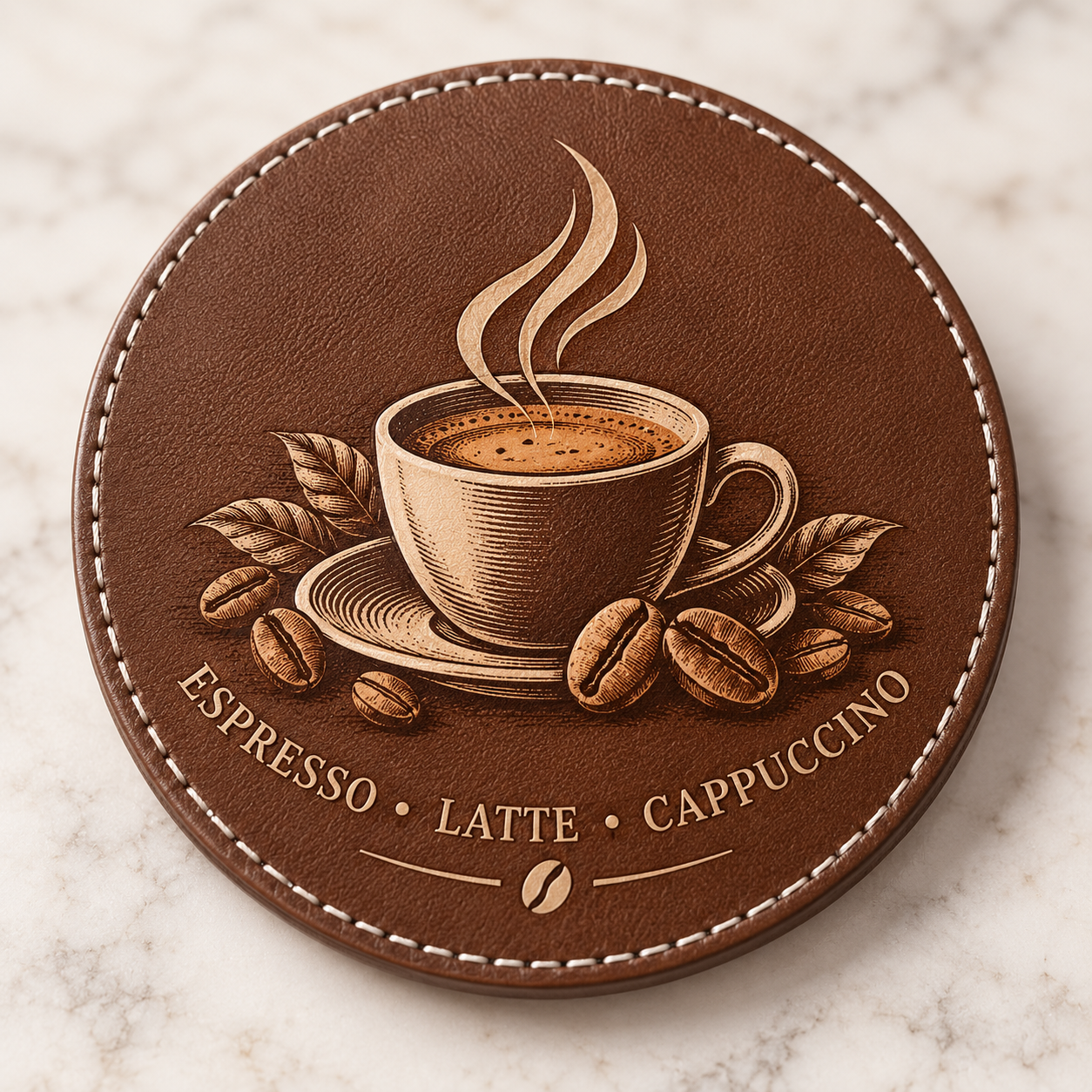 Espresso Latte Cappuccino Coaster Set of 4