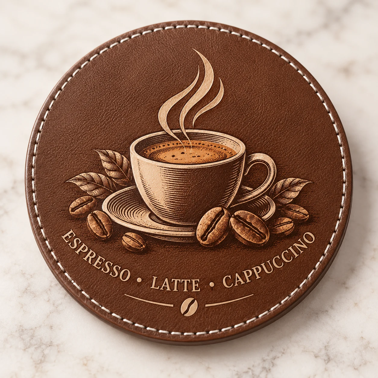 Espresso Latte Cappuccino Coaster Set of 4