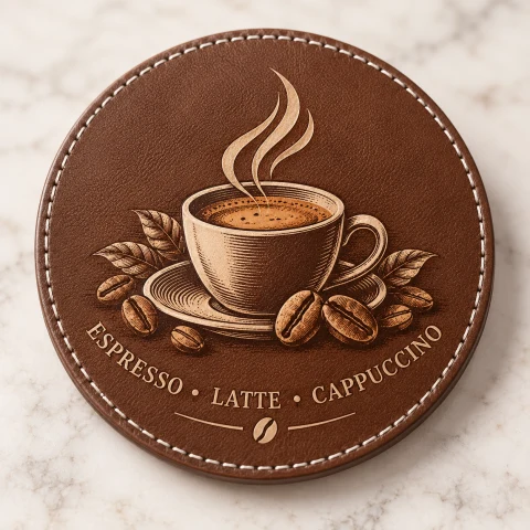Espresso Latte Cappuccino Coaster Set of 4 — Photo 2