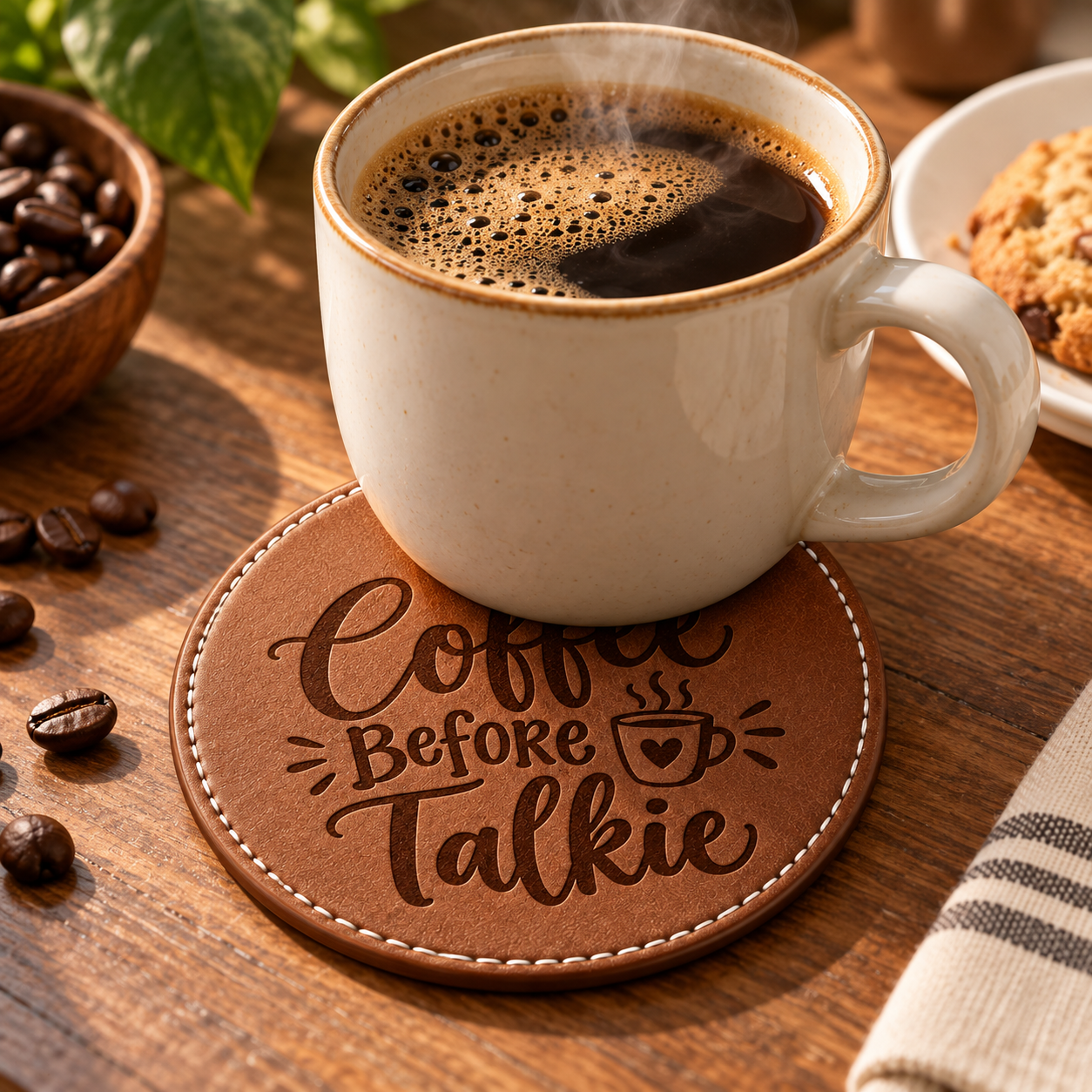 Coffee Before Talkie Coaster Set of 4 — photo 3 of 7