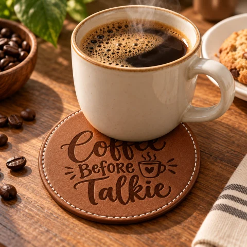 Coffee Before Talkie Coaster Set of 4 — Photo 3