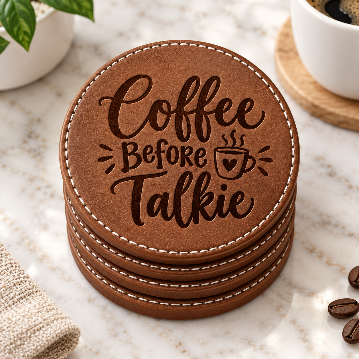 Coffee Before Talkie Coaster Set of 4