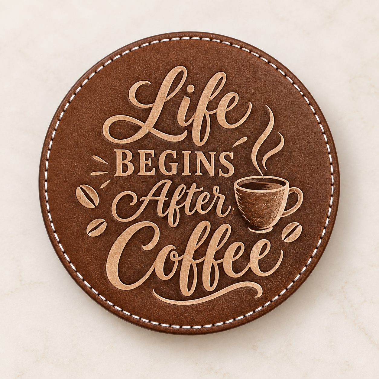 Life Begins After Coffee Coaster Set of 4 — photo 5 of 6