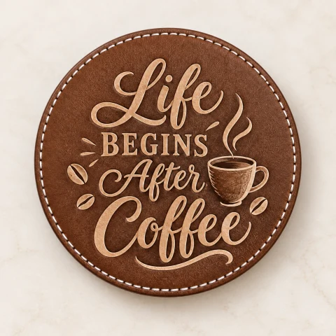 Life Begins After Coffee Coaster Set of 4 — Photo 5