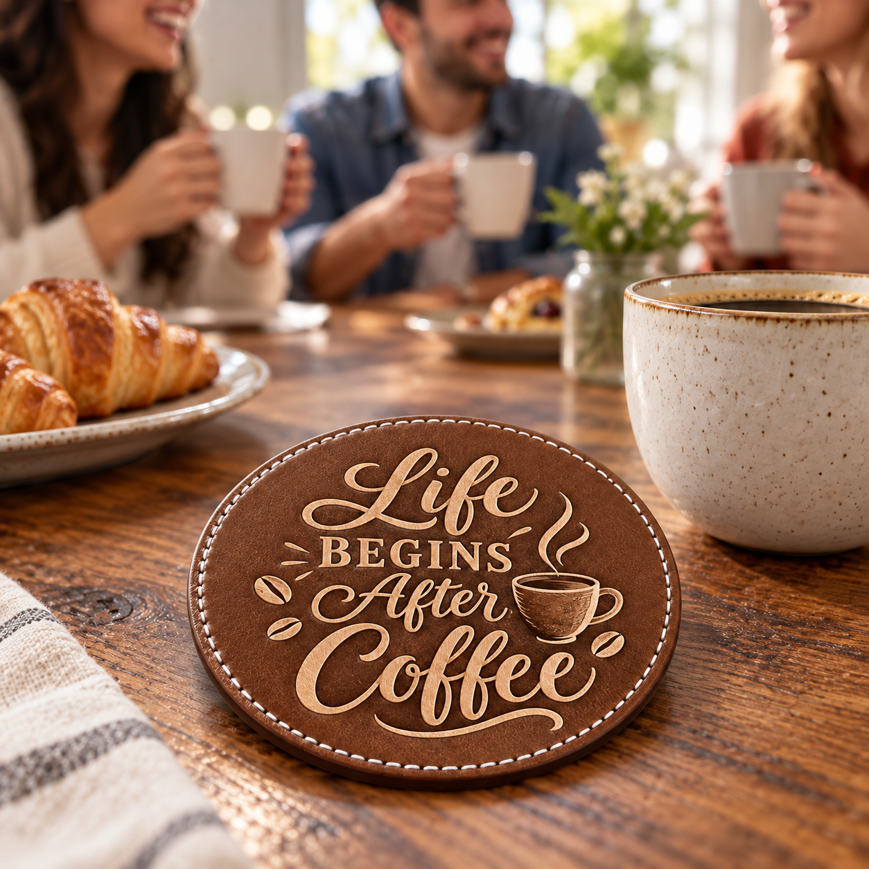 Life Begins After Coffee Coaster Set of 4 — photo 2 of 6