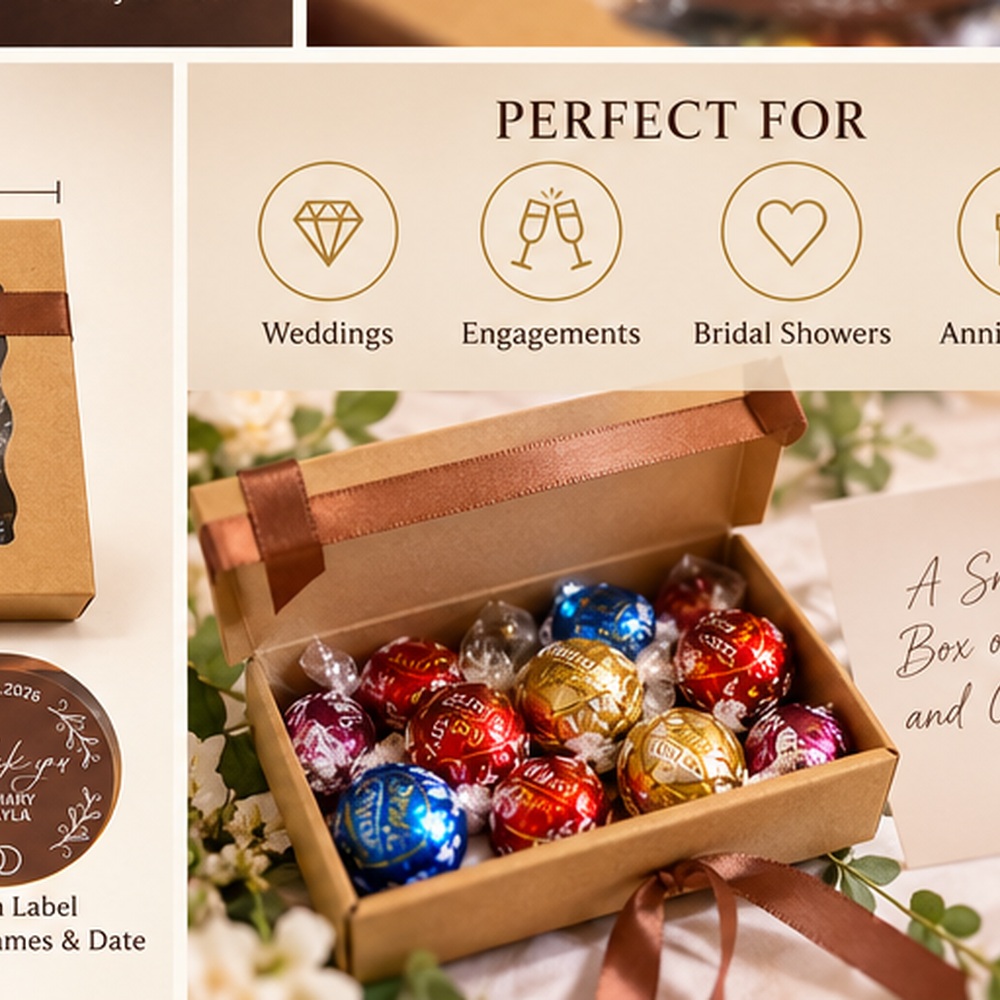 Personalized Wedding Chocolate Favour Box – Custom Thank You Gift — photo 2 of 5