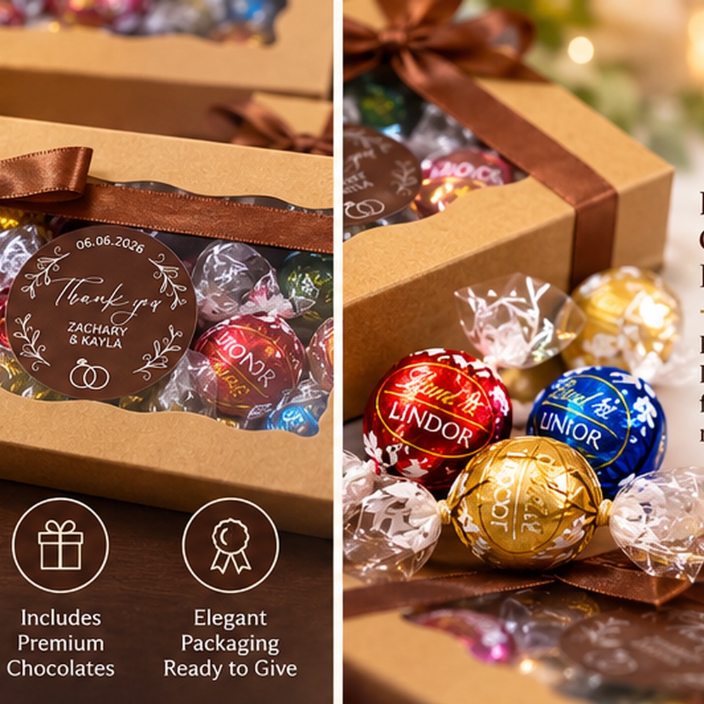Personalized Wedding Chocolate Favour Box – Custom Thank You Gift — photo 4 of 5