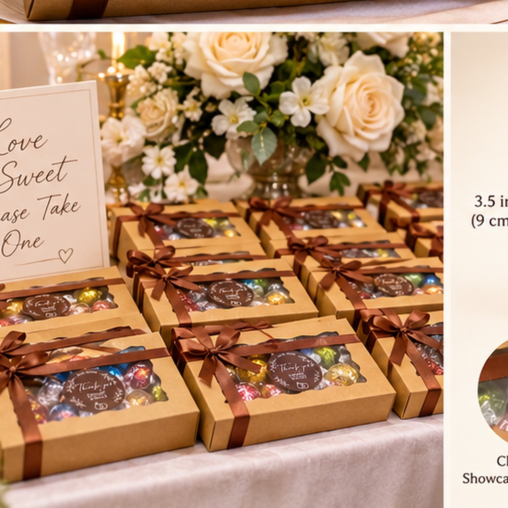 Personalized Wedding Chocolate Favour Box – Custom Thank You Gift — photo 1 of 5