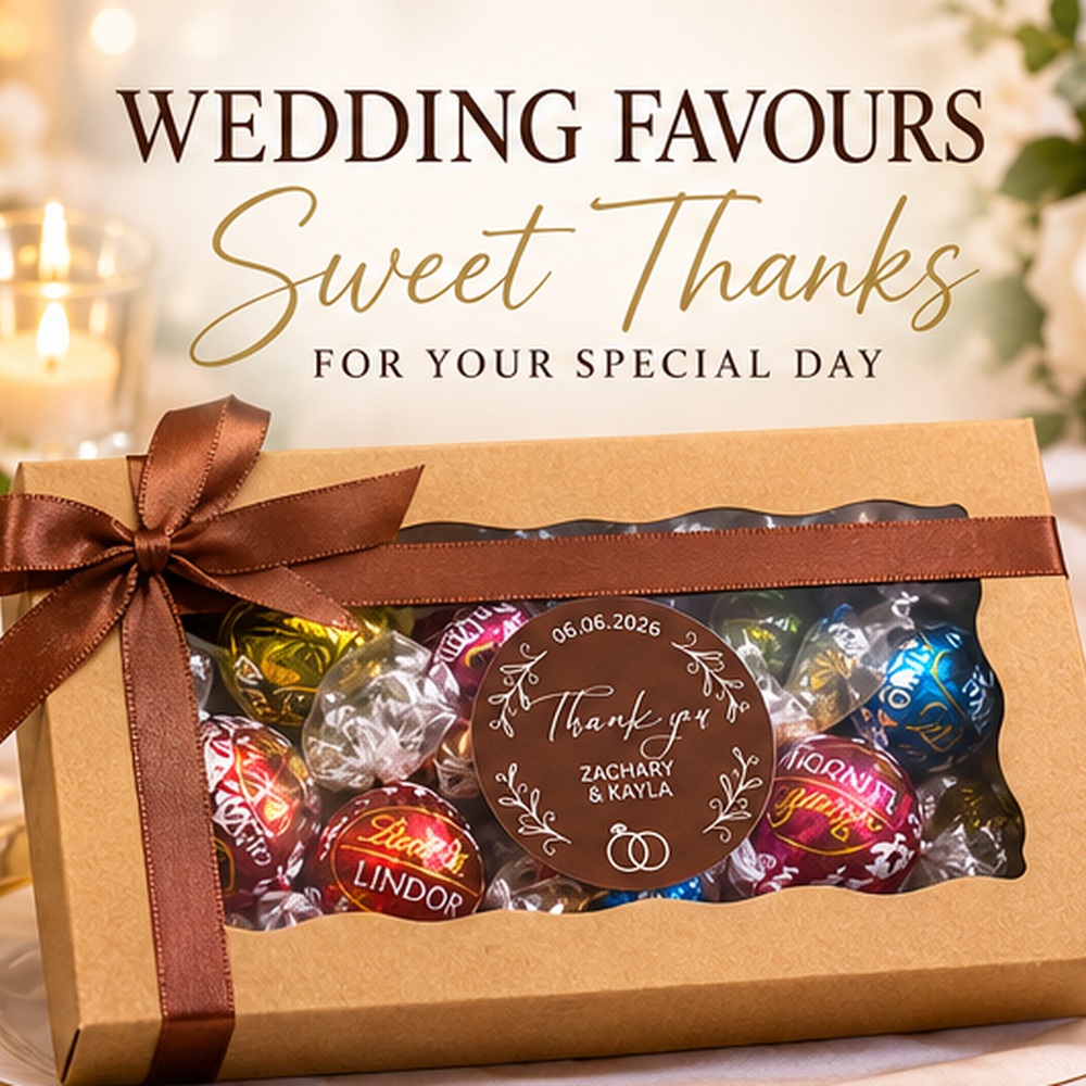 Personalized Wedding Chocolate Favour Box – Custom Thank You Gift — photo 5 of 5