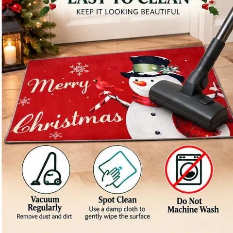 Merry Christmas Snowman Doormat — Photo 4