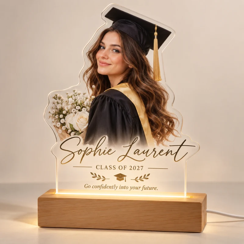 Personalized Graduation Photo & Message LED Lamp