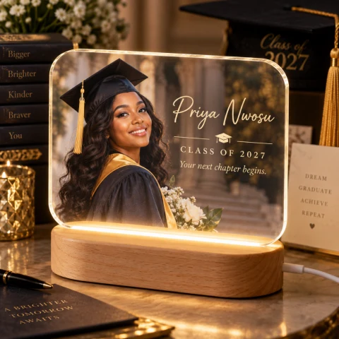 Personalized Graduation Photo & Message LED Lamp — Photo 5