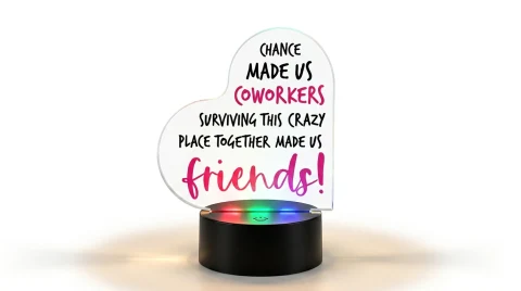 Custom Co-worker Friendship LED Acrylic Lamp Canada – Personalized RGB Gift — Photo 5