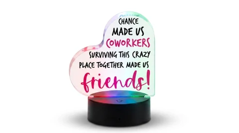 Custom Co-worker Friendship LED Acrylic Lamp Canada – Personalized RGB Gift — Photo 2