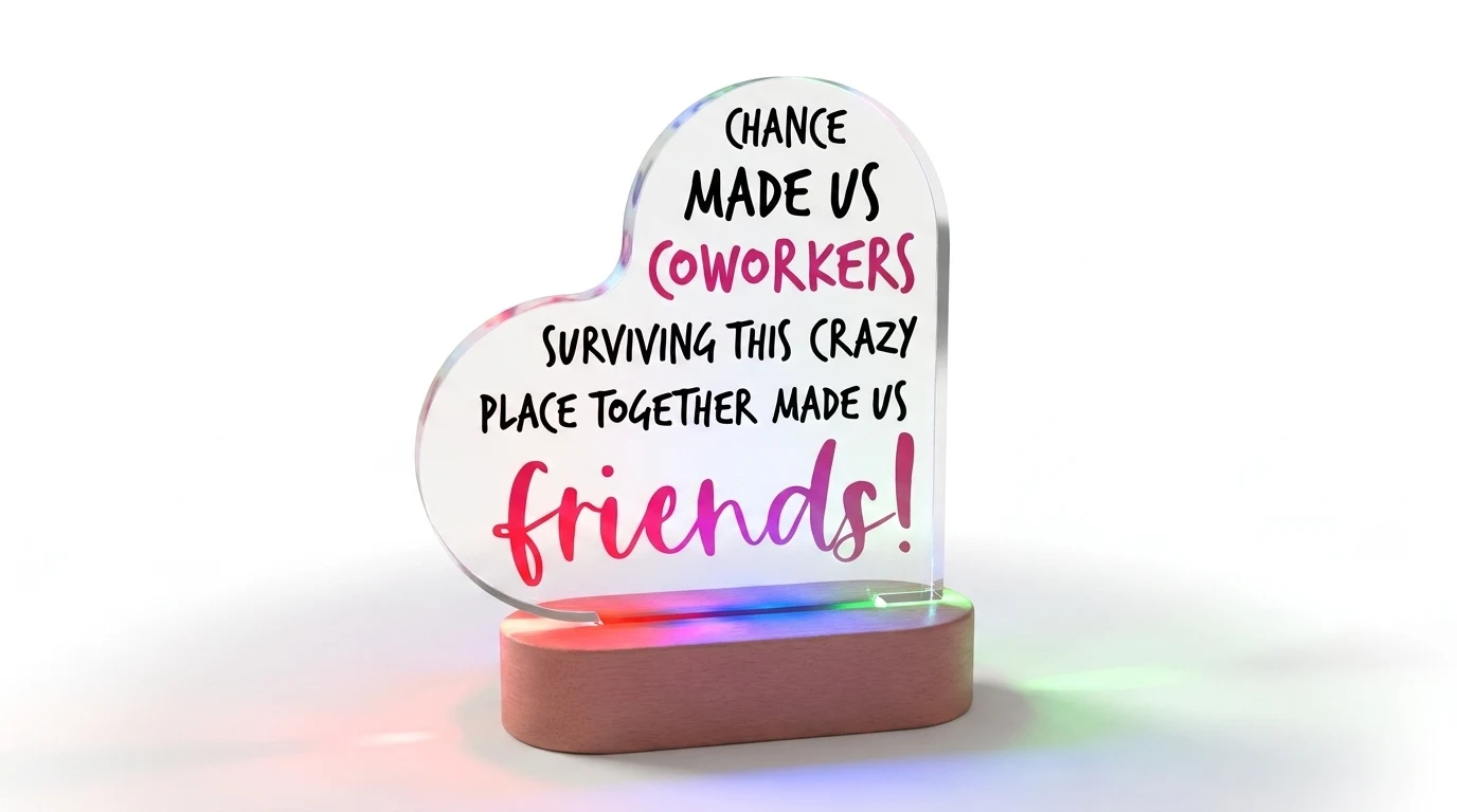 Custom Co-worker Friendship LED Acrylic Lamp Canada – Personalized RGB Gift