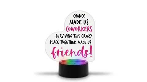 Custom Co-worker Friendship LED Acrylic Lamp Canada – Personalized RGB Gift — Photo 3