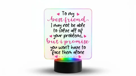 Best Friend Personalized LED Acrylic Lamp Canada – Custom Friendship Gift — Photo 3