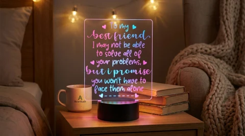 Best Friend Personalized LED Acrylic Lamp Canada – Custom Friendship Gift — Photo 9