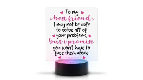 Best Friend Personalized LED Acrylic Lamp Canada – Custom Friendship Gift — Photo 1
