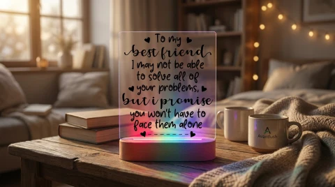 Best Friend Personalized LED Acrylic Lamp Canada – Custom Friendship Gift — Photo 8