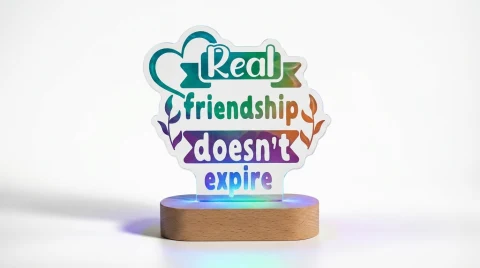 Real Friendship LED Acrylic Lamp Canada – Personalized Best Friend Gift — Photo 3