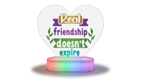Real Friendship LED Acrylic Lamp Canada – Personalized Best Friend Gift — Photo 2
