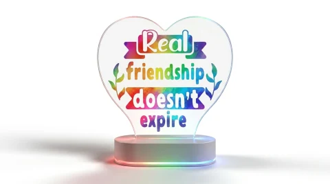 Real Friendship LED Acrylic Lamp Canada – Personalized Best Friend Gift — Photo 1