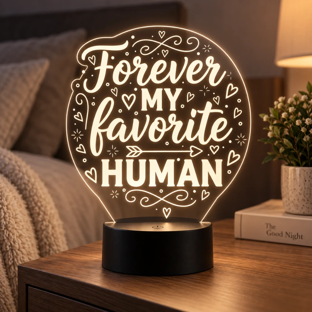 You’re My Favorite Human LED Acrylic Lamp Canada – Romantic Gift