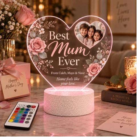 Best Mum Ever LED Acrylic Lamp Canada – Mother’s Day Gift — Photo 4