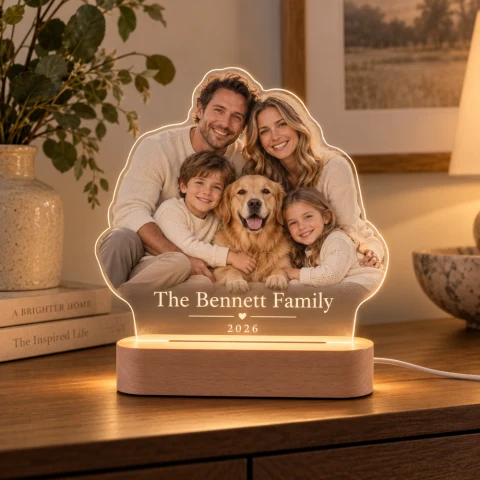 Personalized Family Photo LED Lamp — Photo 1