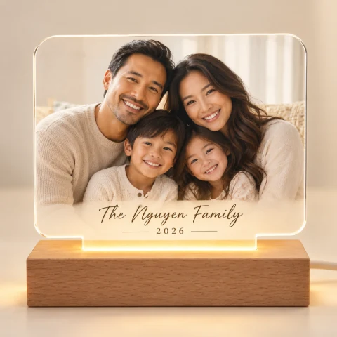 Personalized Family Photo LED Lamp — Photo 3