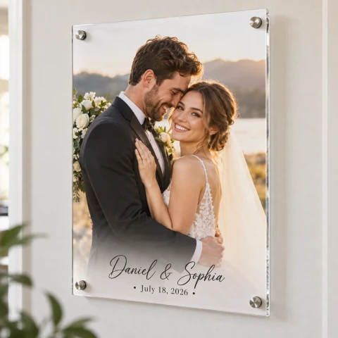 Personalized Wedding Photo Acrylic Keepsake — Photo 1
