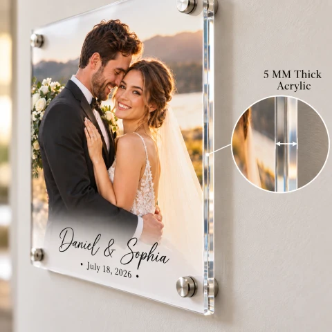 Personalized Wedding Photo Acrylic Keepsake — Photo 4