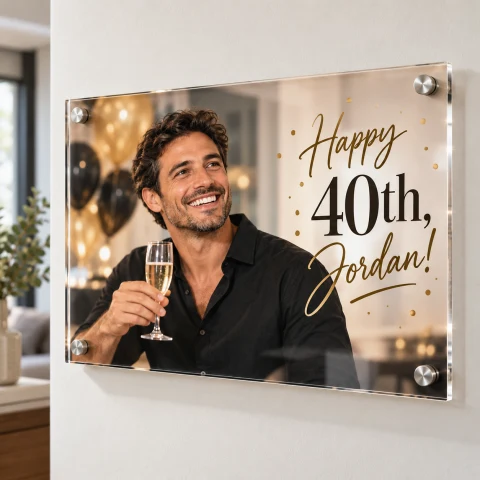 Personalized Milestone Birthday Acrylic Photo Print — Photo 7