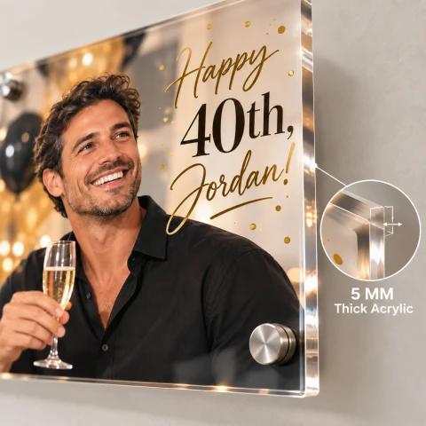 Personalized Milestone Birthday Acrylic Photo Print — Photo 4