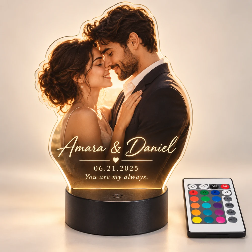 Personalized Couple & Anniversary LED Lamp