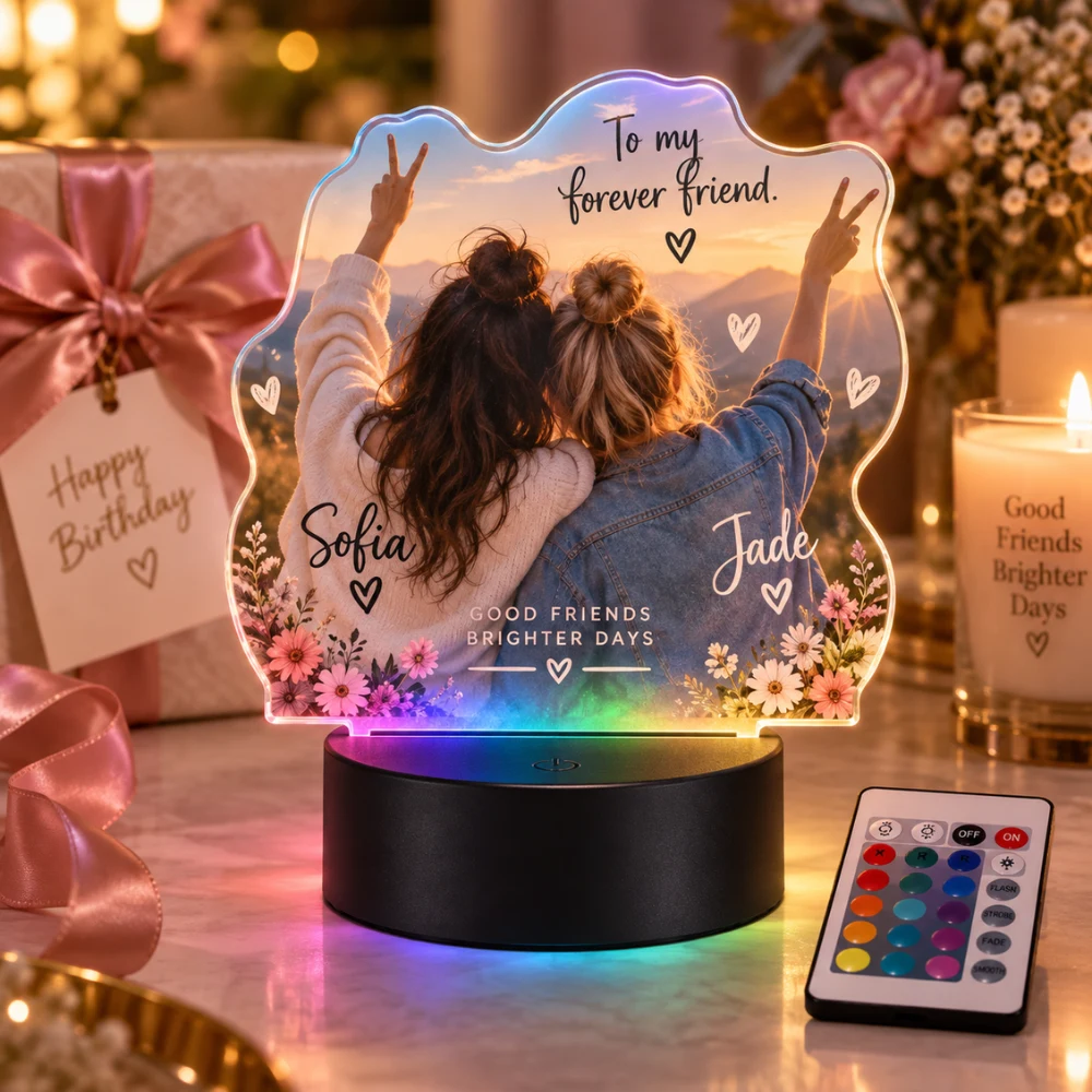 Best Friend Personalized LED Acrylic Lamp