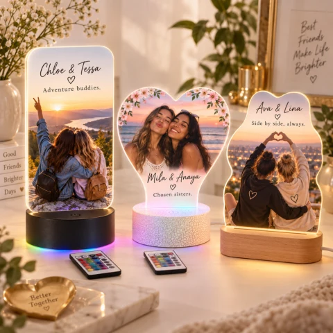 Best Friend Personalized LED Acrylic Lamp — Photo 3
