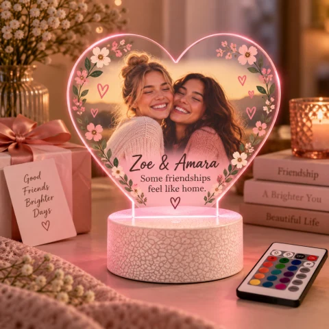 Best Friend Personalized LED Acrylic Lamp — Photo 5