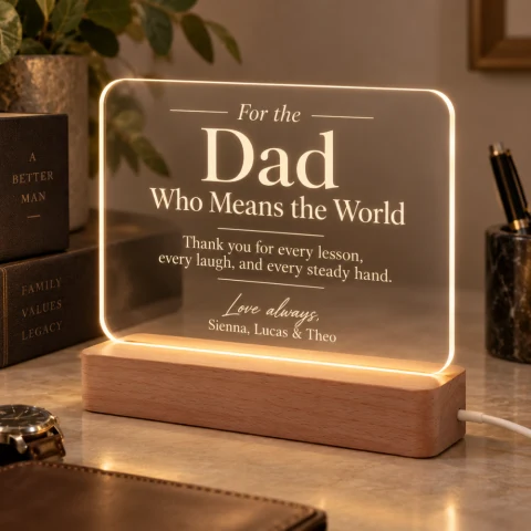 Personalized Father’s Day Message LED Lamp — Photo 5