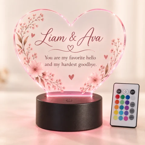 Personalized Valentine Love Note LED Lamp — Photo 1