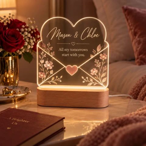 Personalized Valentine Love Note LED Lamp — Photo 6