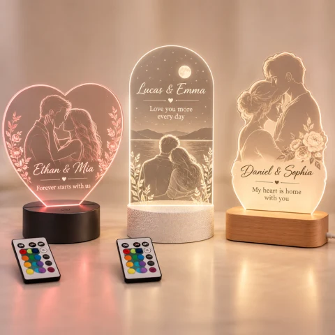 Personalized Valentine Love Note LED Lamp — Photo 3
