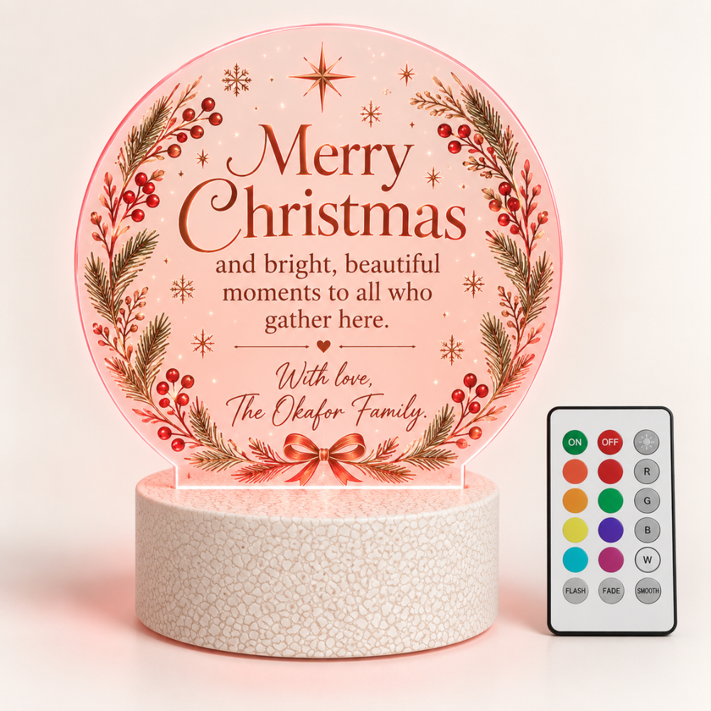 Personalized Christmas Family Message LED Lamp — photo 8 of 9