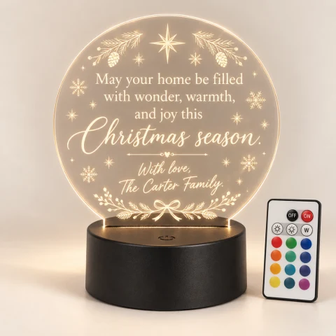 Personalized Christmas Family Message LED Lamp — Photo 5