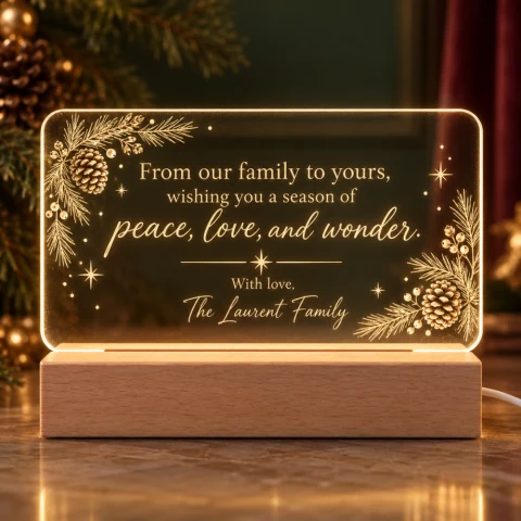 Personalized Christmas Family Message LED Lamp — Photo 3